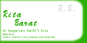 rita barat business card